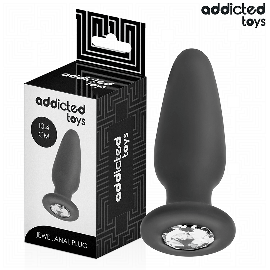 Addicted Toys Analplug mit Juwel M – 10,4 cm mittelgroßer Analplug Analplug diskret online kaufen