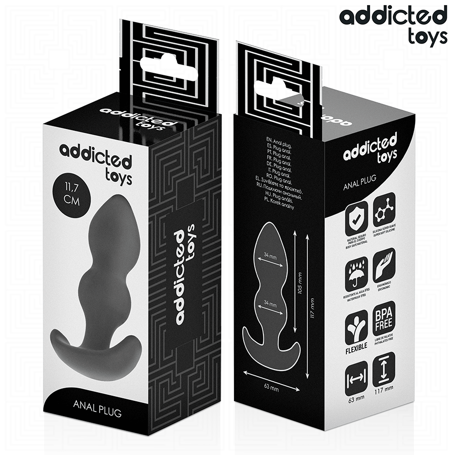 ADDICTED TOYS - ANALSTECKER GRÖSSE L 11,7 CM Produktansicht und Details