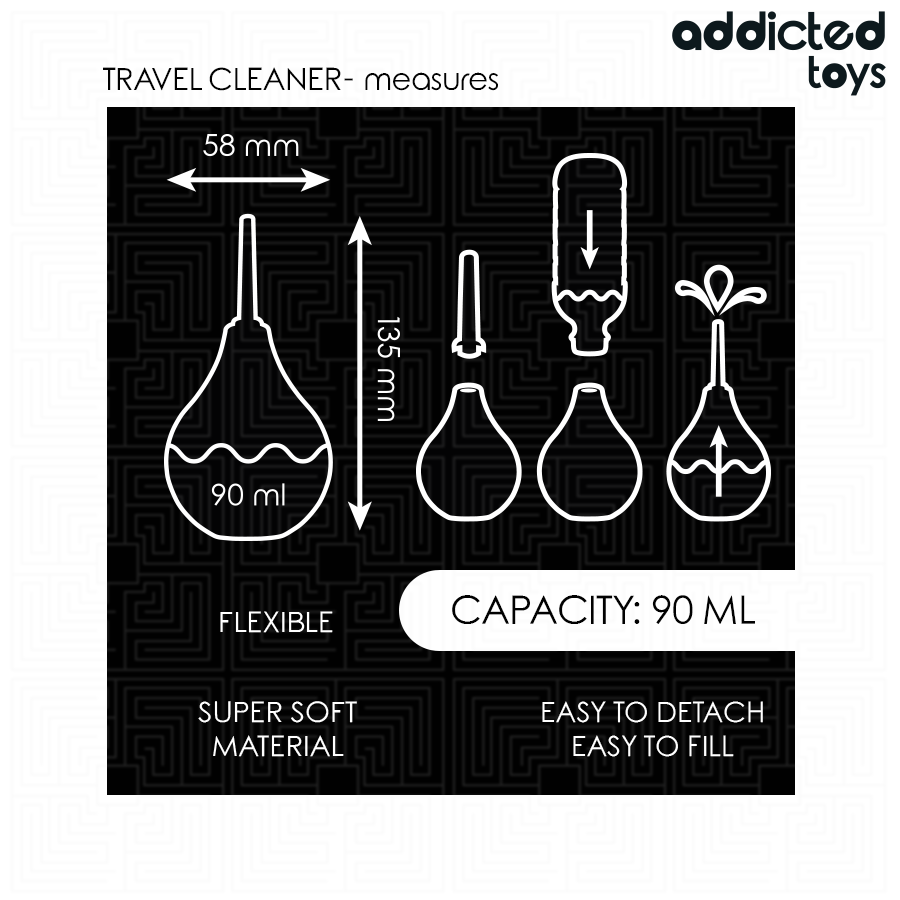 ADDICTED TOYS - REISE-ANALREINIGER GRÖSSE S 90 ML hochwertiges Intimtoy