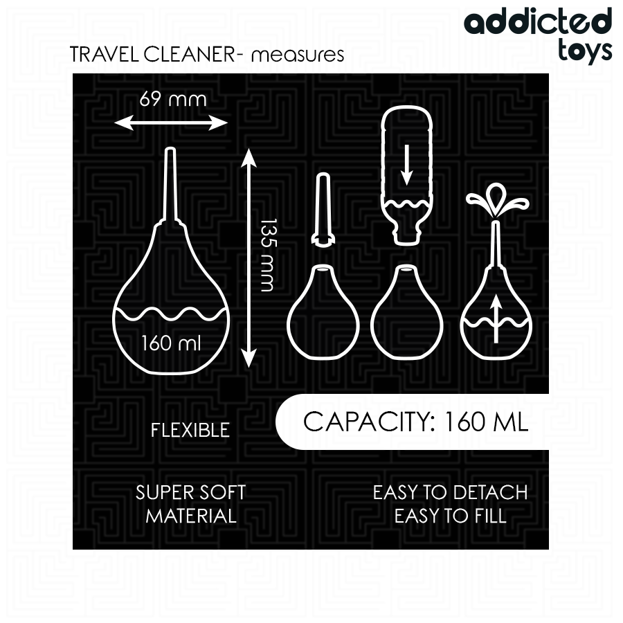 ADDICTED TOYS - REISE-ANALREINIGER GRÖSSE M 160 ML hochwertiges Intimtoy
