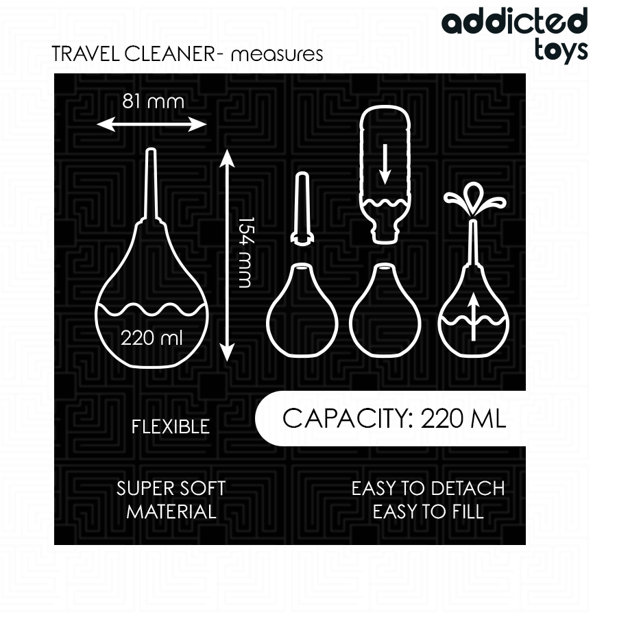 ADDICTED TOYS - REISE-ANALREINIGER GRÖSSE L 220 ML hochwertiges Intimtoy