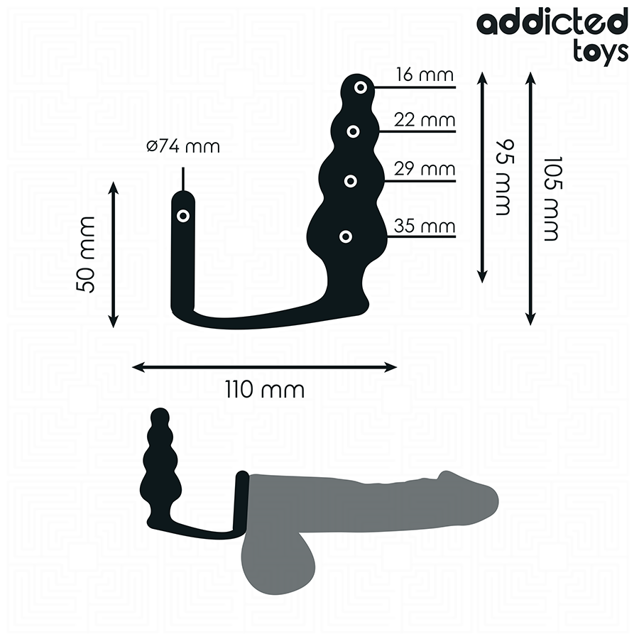 ADDICTED TOYS - ANALPLUG MIT RING MODELL 5 für sinnliche und diskrete Momente