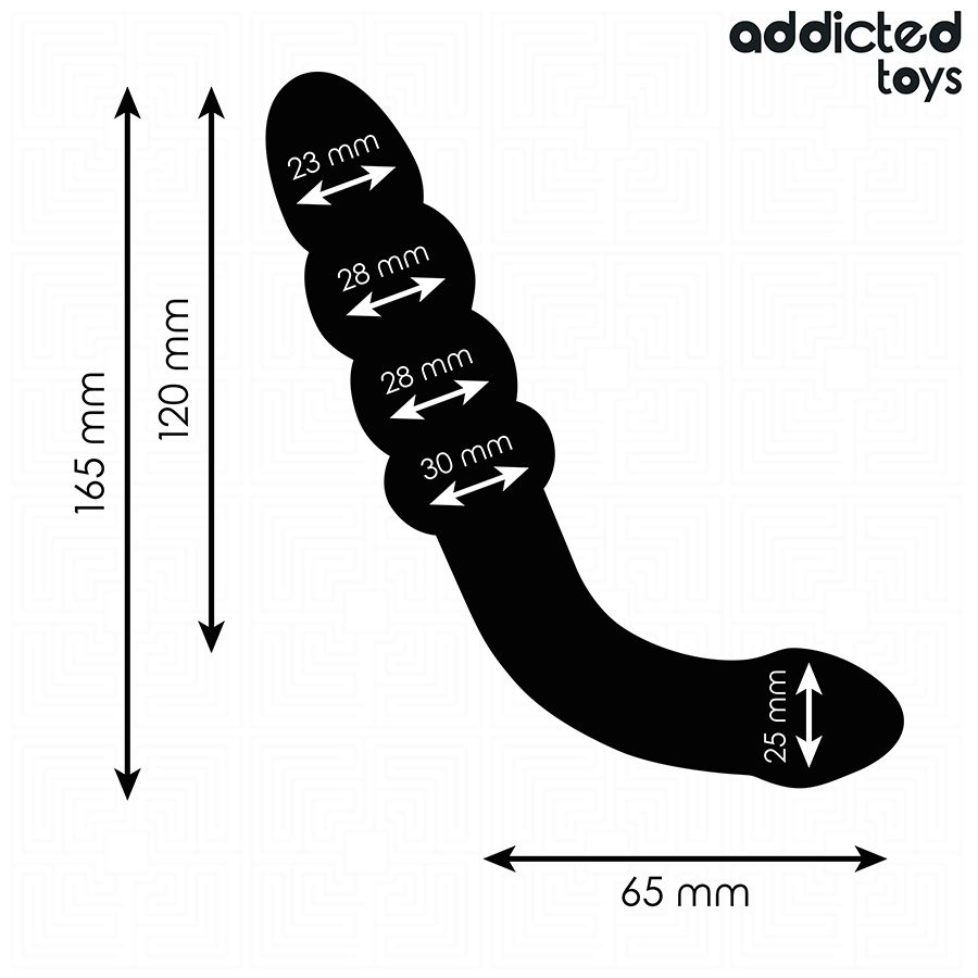 ADDICTED TOYS - DOPPELMASSAGER 16,5 CM Massager Vibrator Produktansicht und Details
