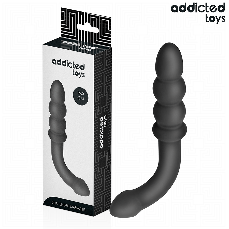 ADDICTED TOYS - DOPPELMASSAGER 16,5 CM Massager Vibrator Produktansicht und Details