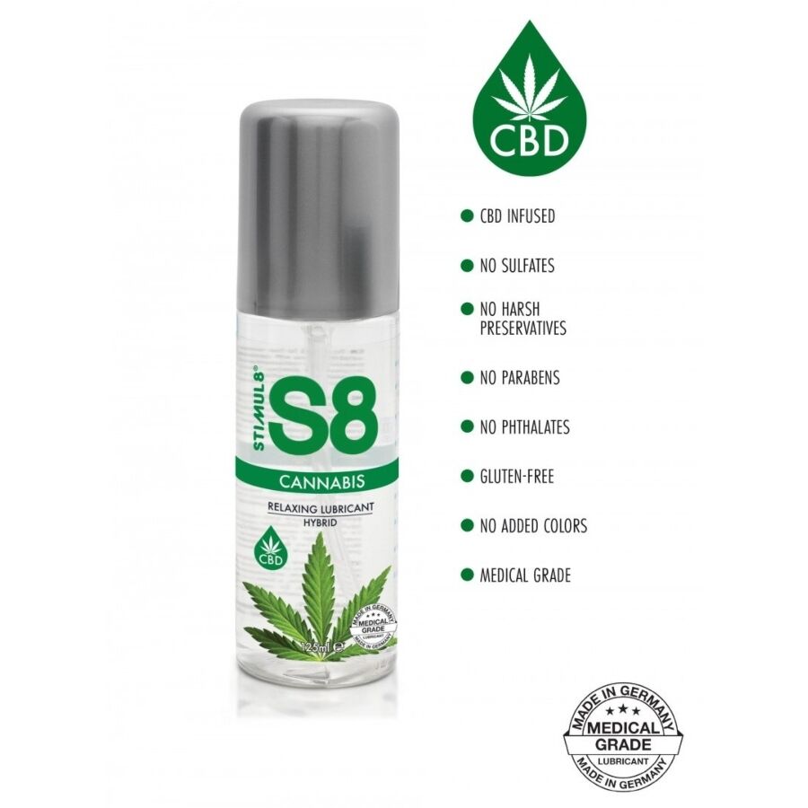 STIMUL8 - S8 CANNABIS HYBRID-SCHMIERMITTEL 125 ML für geschmeidige intime Momente