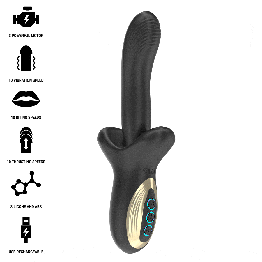 IBIZA – KRAFTVOLL VIBRATOR MIT STOSS- UND BEISSEFFEKT für intensive Stimulation und Self-Love