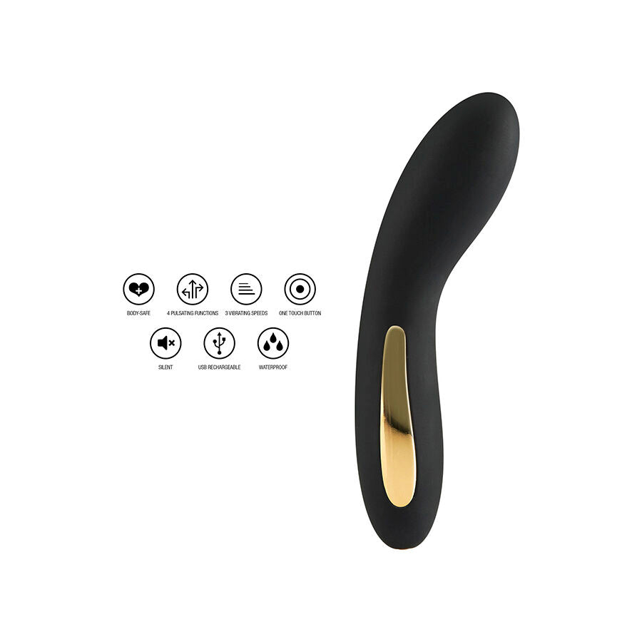 TOYJOY - SCHWARZER VIBRATORToyJoy Schwarzer Vibrator | 7 Vibrationsmodi, wasserdichtMIT LEUCHTENDEM LICHT für intensive Stimulation und Self-Love