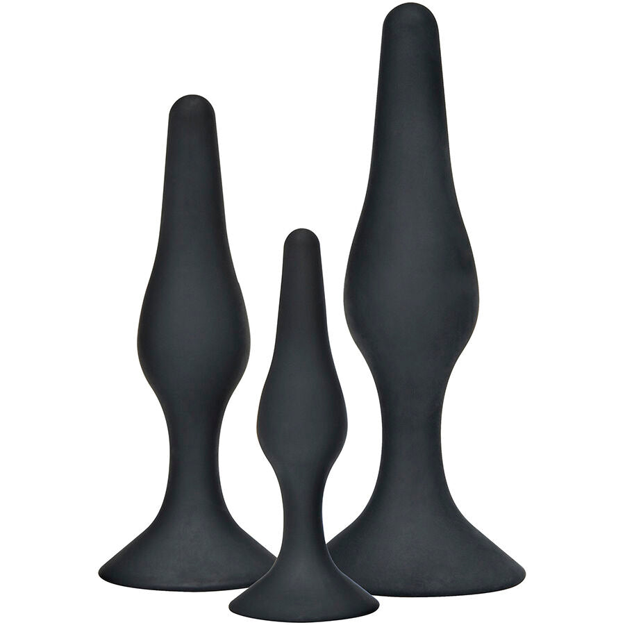 TOYJOY - ANAL PLAY CURVY COMPANIONS ANAL PLUG 3 STÜCK SCHWARZ Analplug diskret online kaufen