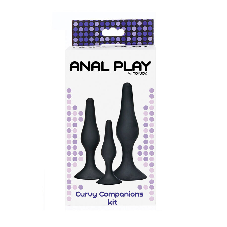 TOYJOY - ANAL PLAY CURVY COMPANIONS ANAL PLUG 3 STÜCK SCHWARZ bei Secret Pulse im Erotikshop