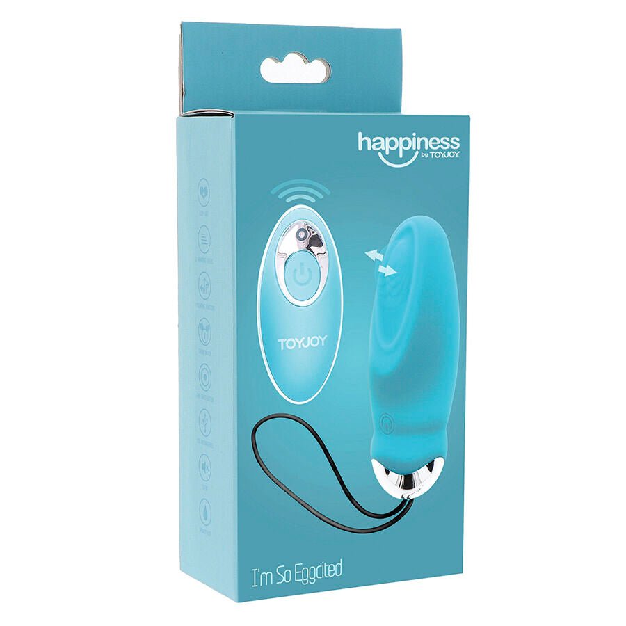 TOYJOY - HAPPINESS IM SO EGGCITED VIBRATOR FERNBEDIENUNG BLAU für intensive Stimulation und Self-Love