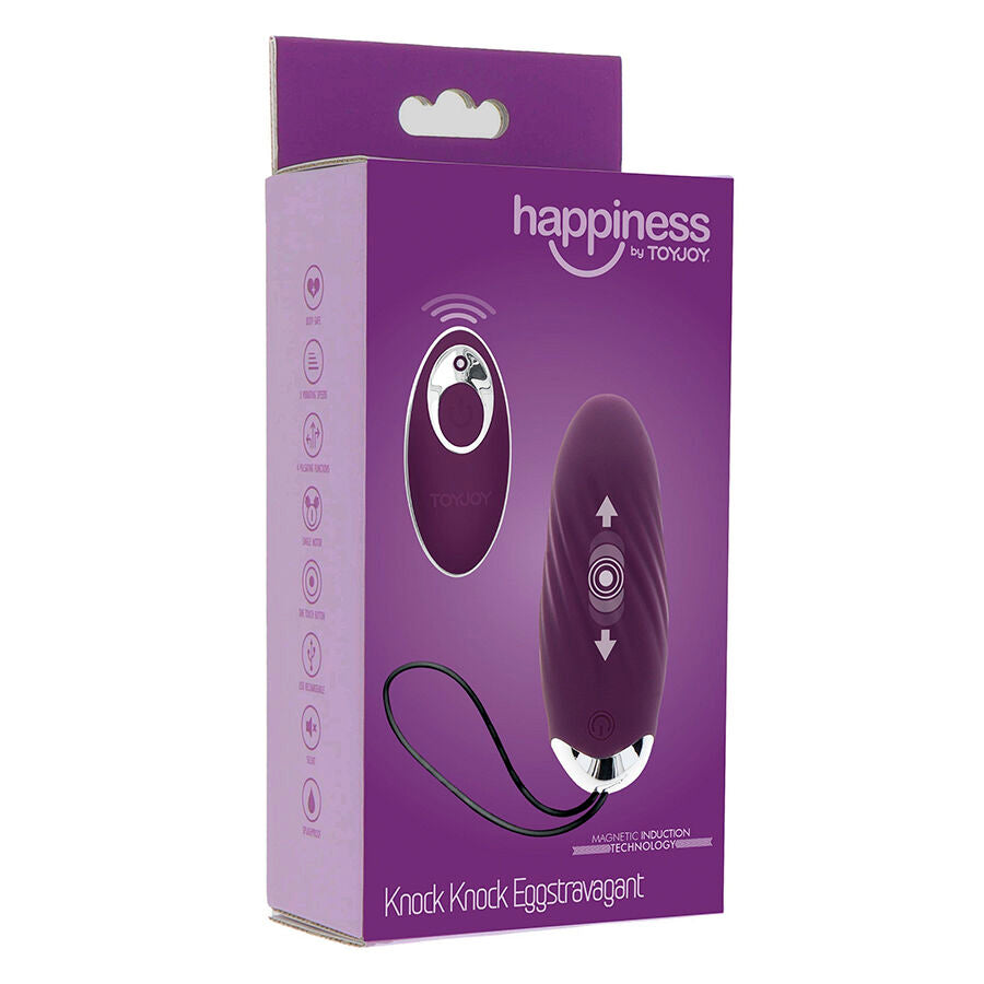 TOYJOY - HAPPINESS KNOCK KNOCK EGGSTAVAGANT VIBRATOR FERNBEDIENUNG LILA für intensive Stimulation und Self-Love