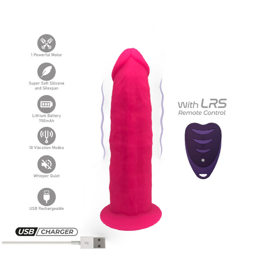 SILEXD - REALISTISCHER PENIS MODELL 2 ROSA + FERNBEDIENUNG LRS 17 CM Produktansicht und Details