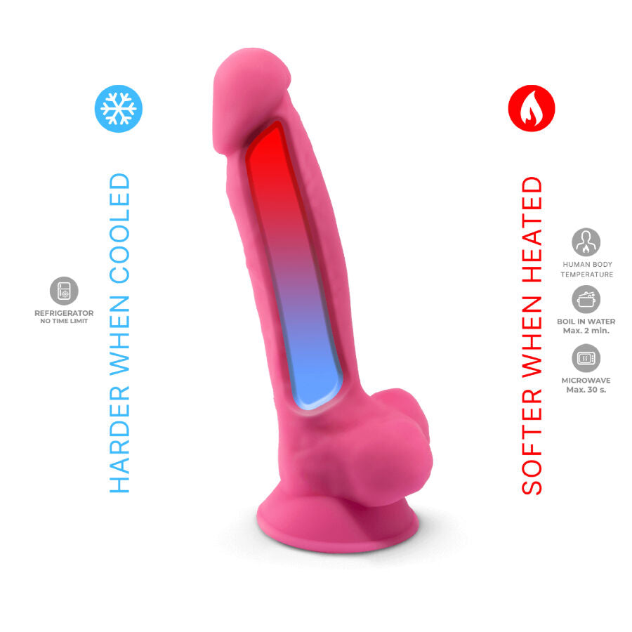 SILEXD - MODELL 1 REALISTISCHER PENIS PREMIUM-SILIKON SILEXPAN FLUORESZIERENDES ROSA 17,5 CM für sinnliche und diskrete Momente