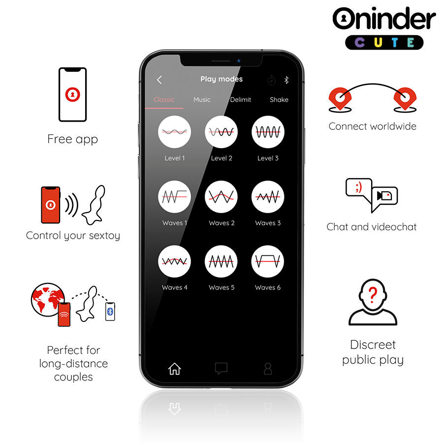 ONINDER CUTE Love Butt | Analplug Vibrator mit App-Steuerung
