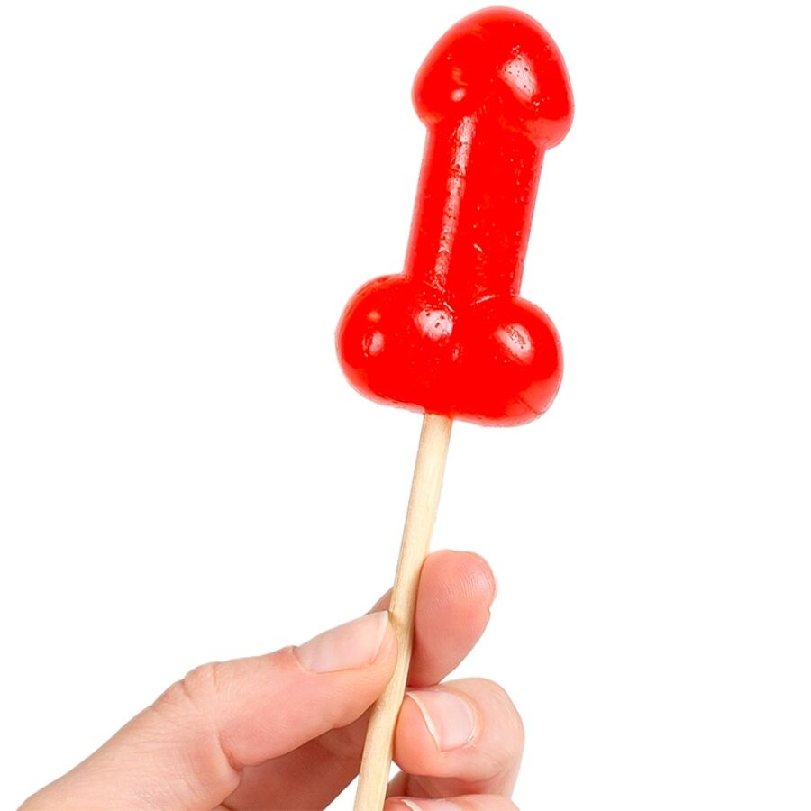 SECRETPLAY - CHERRY CANDY PENIS LOLLIPOP MIT WÜRZIGEM HITZEEFFEKT – Erotik-Süßigkeit Bild 2