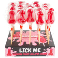 SECRETPLAY - CHERRY CANDY PENIS LOLLIPOP DISPLAY MIT SCHARFEM WÄRMEEFFEKT (40 STÜCK) – Erotik-Süßigkeit Bild 1