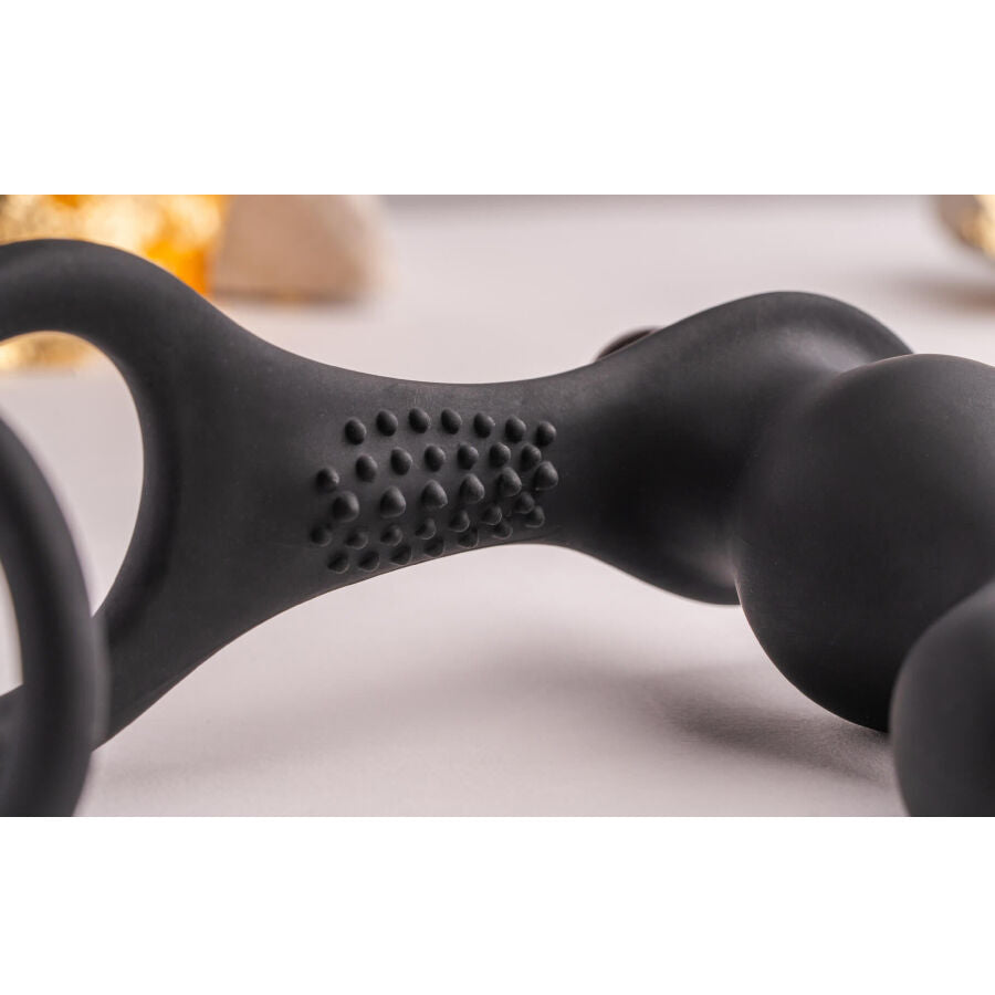 ROCKS-OFF - RO-ZEN RRO ANAL PLUG MIT VIBRIERENDEM PENISRING SCHWARZ bei Secret Pulse im Erotikshop