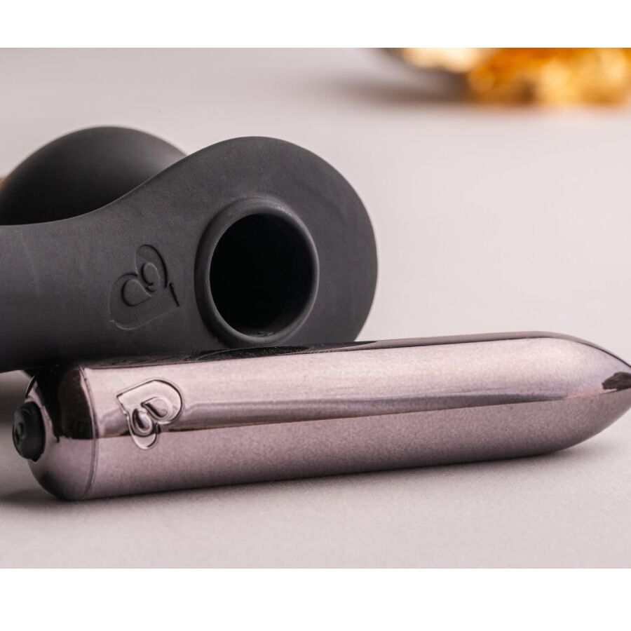 ROCKS-OFF - RO-ZEN RRO ANAL PLUG MIT VIBRIERENDEM PENISRING SCHWARZ hochwertiges Zubehör