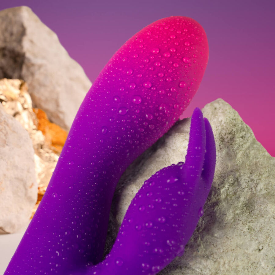 Rocks-Off Glo-Girl Rabbit Vibrator – Dualer G-Punkt & Klitoris Vibrator, wasserdicht hochwertiges Sextoy bei Secret Pulse