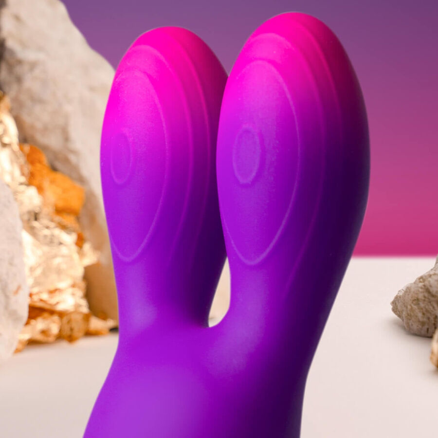 ROCKS-OFF - GLO-GIRL BUNNY LILA FLEXIBLER VIBRATOR Produktansicht und Details