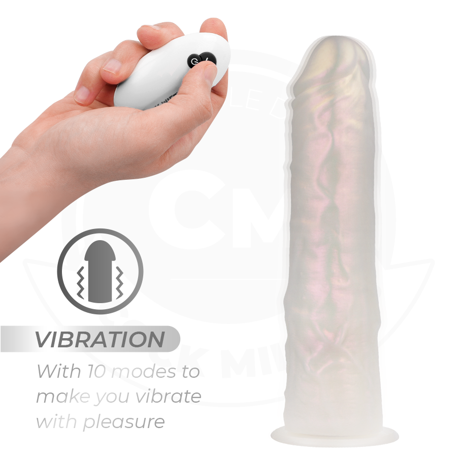 COCK MILLER Weiß – 20,5 cm Dildo mit LED, Vibration & Fernbedienung für sinnliche und diskrete Momente