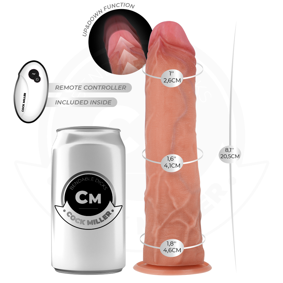COCK MILLER – 20,5 cm Hyperrealistischer Dildo mit Stoßfunktion bei Secret Pulse im Erotikshop