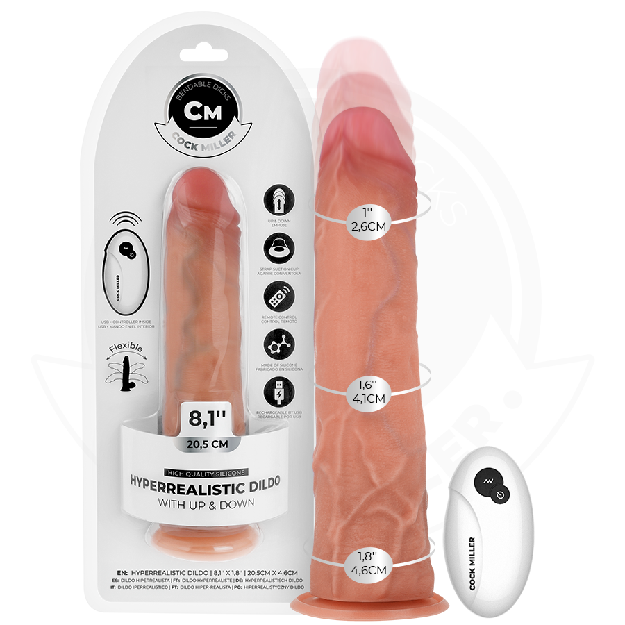 COCK MILLER – 20,5 cm Hyperrealistischer Dildo mit Stoßfunktion realistischer Dildo diskret online kaufen