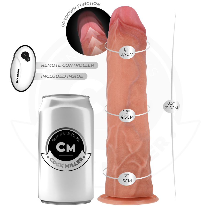 COCK MILLER – 21,5 cm Hyperrealistischer Dildo mit Stoßfunktion bei Secret Pulse im Erotikshop