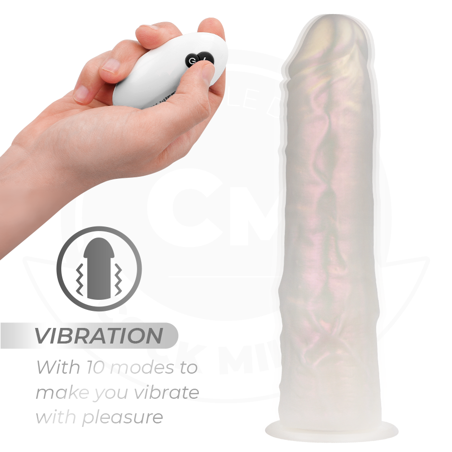 COCK MILLER Weiß – 21,5 cm Dildo mit LED, Vibration & Fernbedienung für sinnliche und diskrete Momente