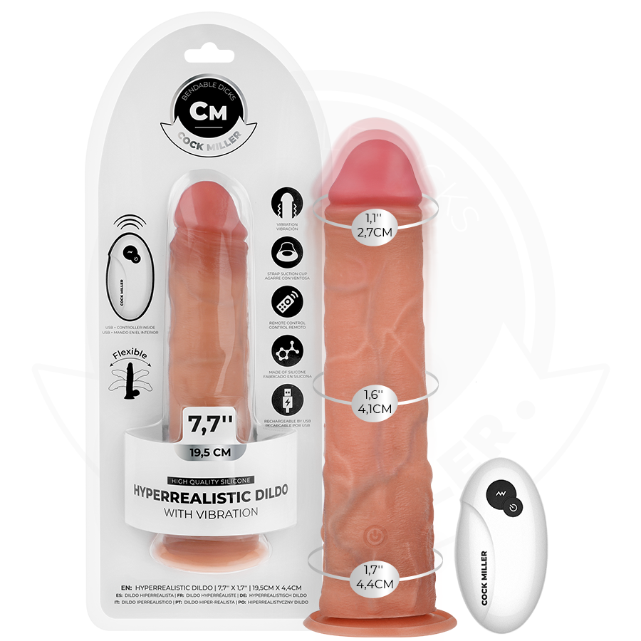 COCK MILLER – Realistischer 19,5 cm Dildo mit Vibration & Fernbedienung realistischer Dildo diskret online kaufen
