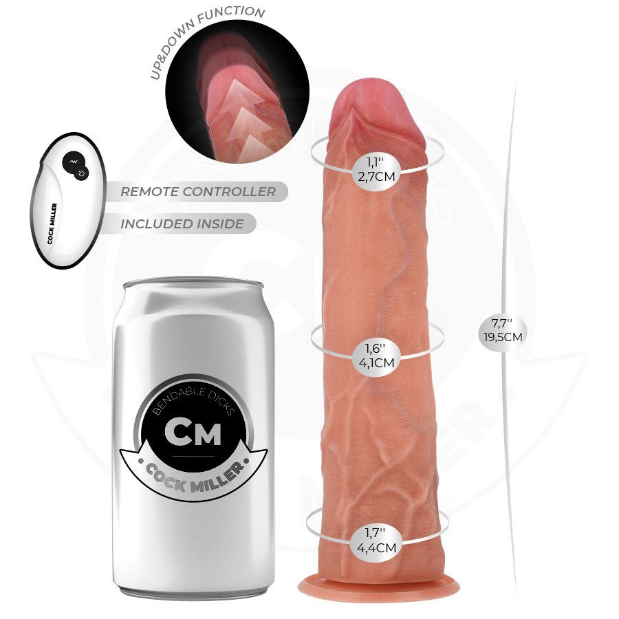 COCK MILLER – 19,5 cm Hyperrealistischer Dildo mit Stoßfunktion bei Secret Pulse im Erotikshop