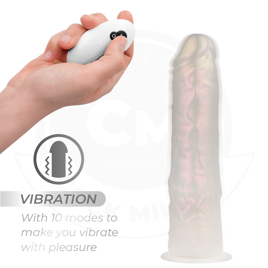COCK MILLER Weiß – 19,5 cm Dildo mit LED, Vibration & Fernbedienung für sinnliche und diskrete Momente