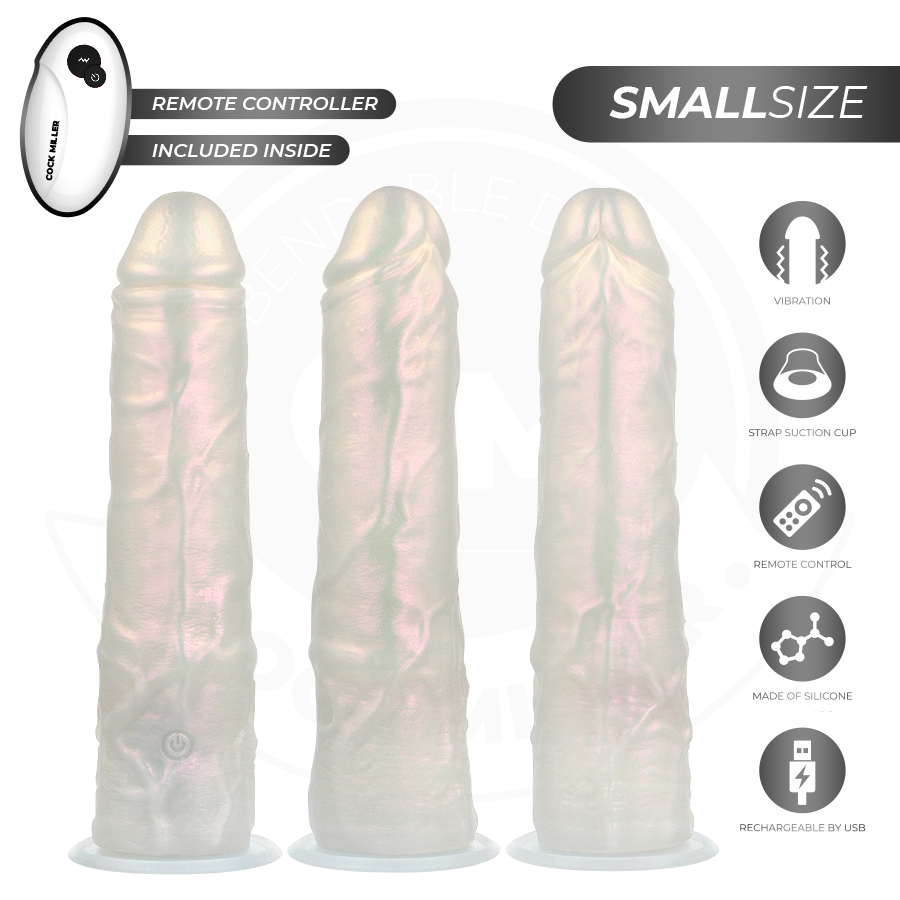 COCK MILLER Weiß – 19,5 cm Dildo mit LED, Vibration & Fernbedienung bei Secret Pulse im Erotikshop