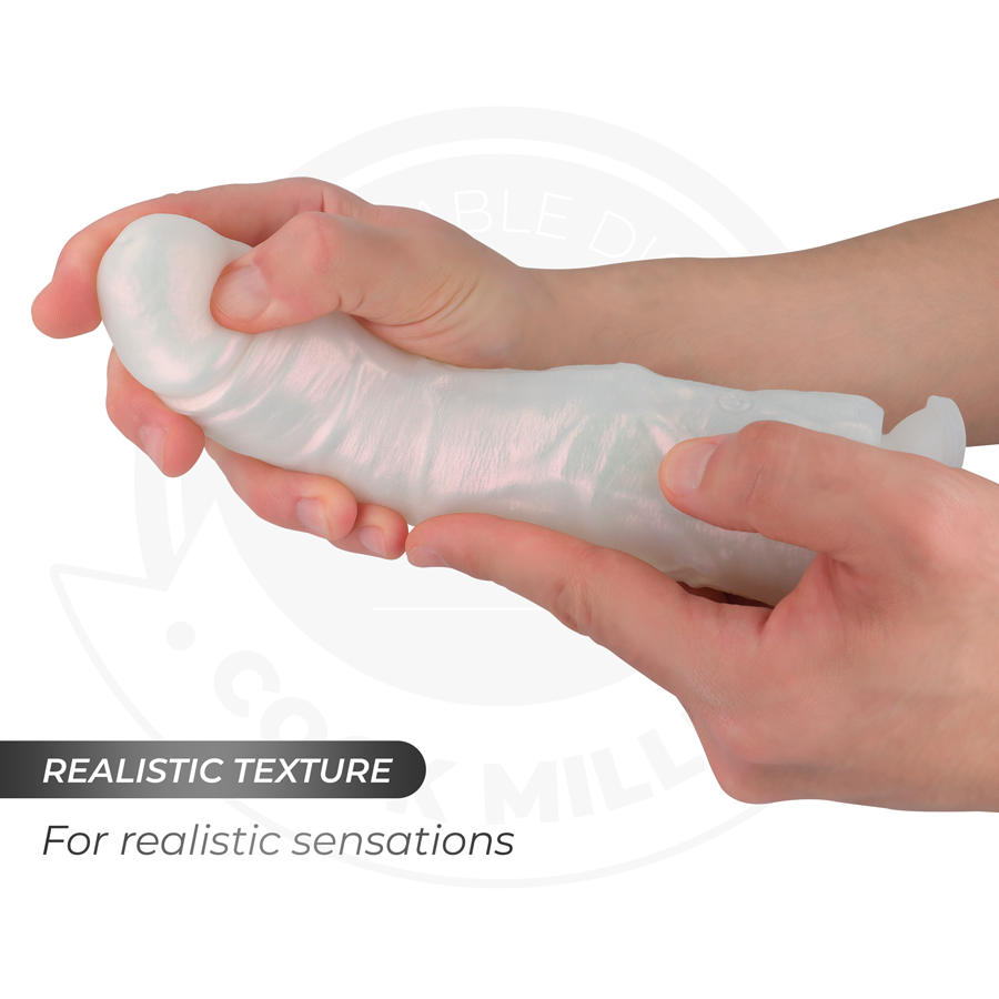 COCK MILLER Weiß – 19,5 cm Dildo mit LED, Vibration & Fernbedienung hochwertiges Intimtoy