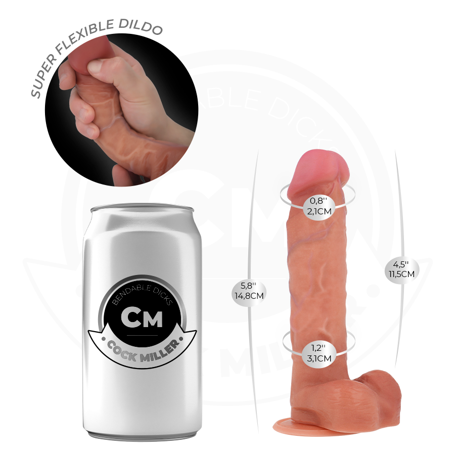 COCK MILLER – 14,8 cm Artikulierbarer Hyperrealistischer Dildo bei Secret Pulse im Erotikshop