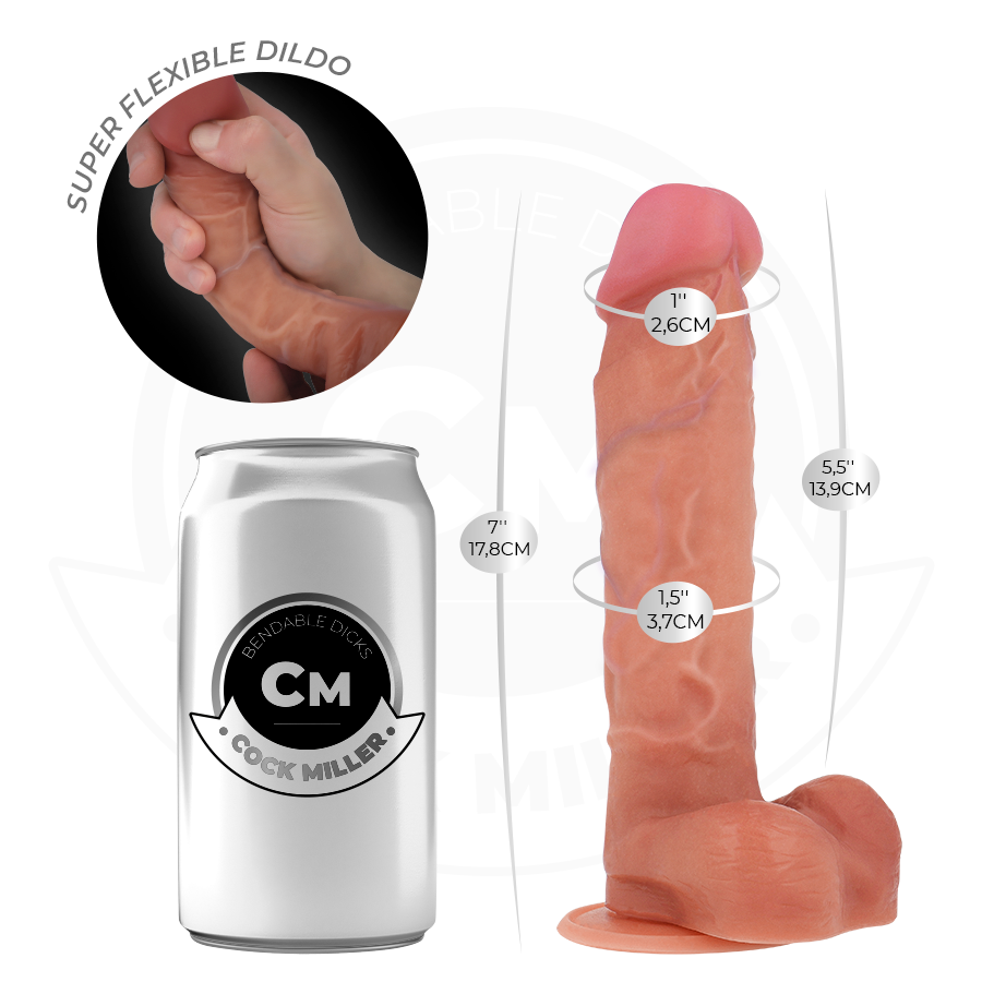 COCK MILLER – 17,8 cm Artikulierbarer Hyperrealistischer Dildo für sinnliche und diskrete Momente
