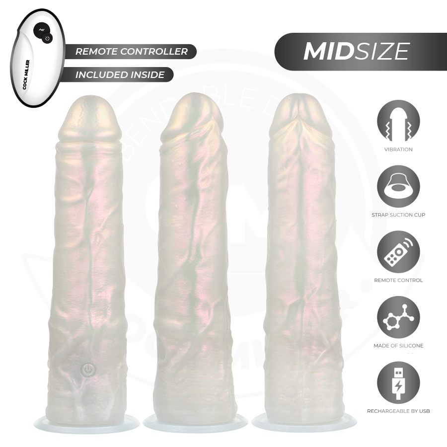 COCK MILLER Weiß – 20,5 cm Dildo mit LED, Vibration & Fernbedienung bei Secret Pulse im Erotikshop