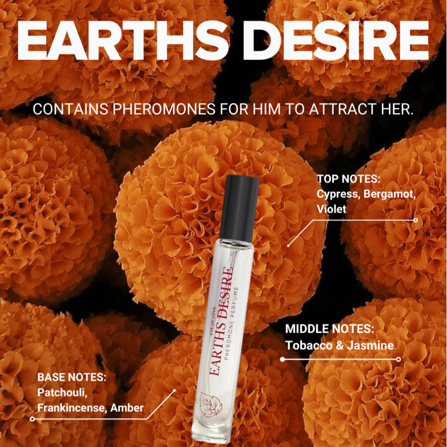 EYE OF LOVE Bloom Männliches Sativa-Parfum Earth’s Desire 10 ml – Sinnlicher Herrenduft – Pheromon-Produkt Bild 3