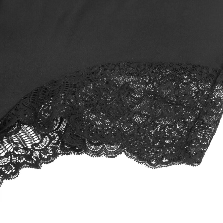 SUBBLIME - SCHWARZER TEDDY MIT BLUMENSPITZENDETAIL S/M – Erotik-Zubehör Bild 16