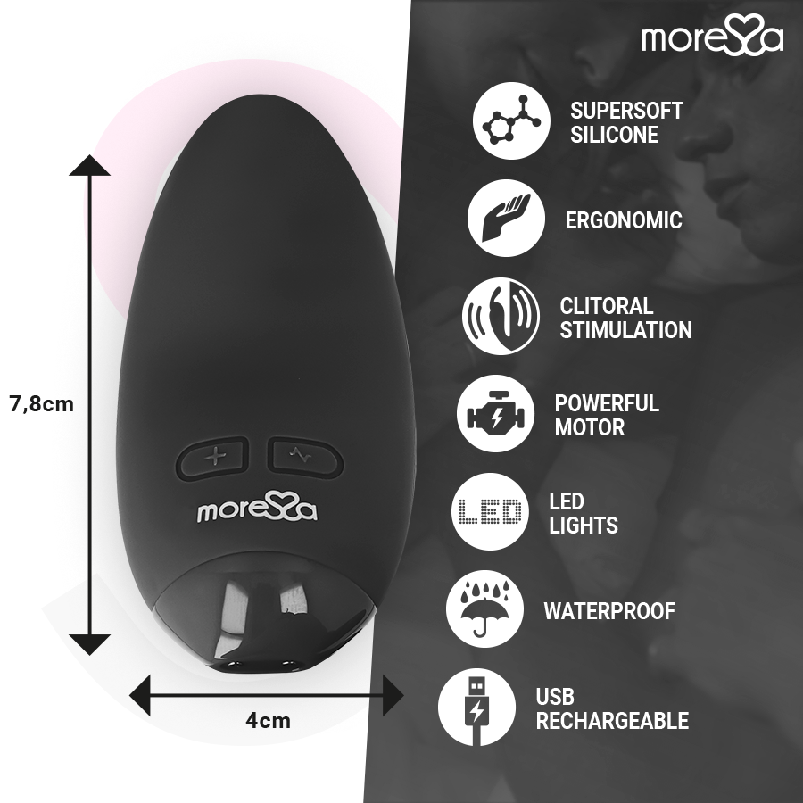 MORESSA - BLOSSOM SCHWARZER VIBRATOR hochwertiges Sextoy bei Secret Pulse