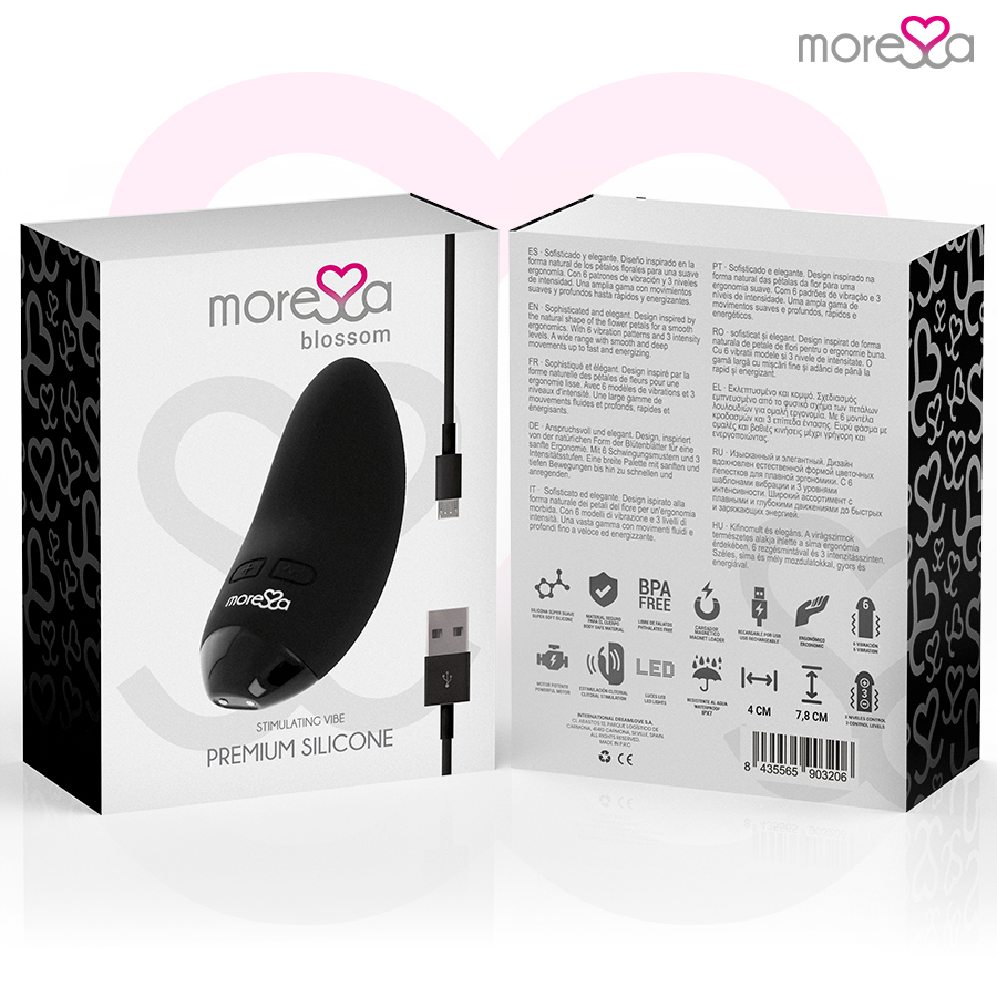 MORESSA - BLOSSOM SCHWARZER VIBRATOR für intensive Stimulation und Self-Love