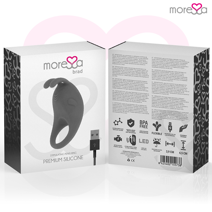 MORESSA - BRAD PREMIUM SILIKON WIEDERAUFLADBAR SCHWARZ – Erotik-Zubehör Bild 7