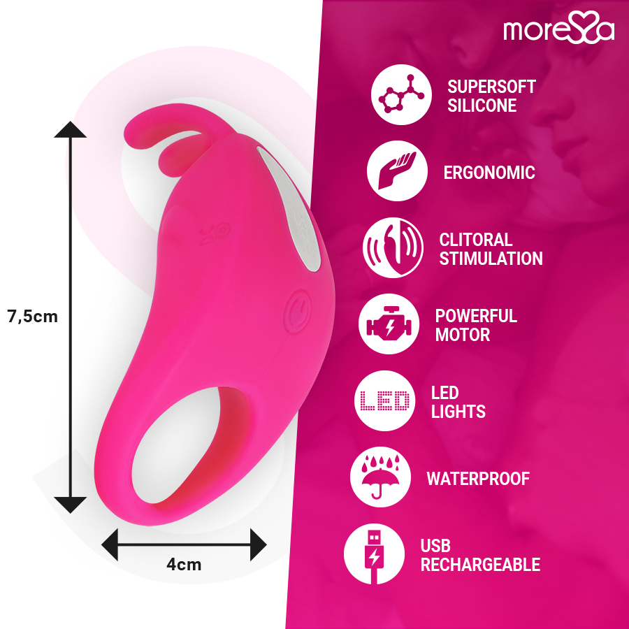 MORESSA - BRAD PREMIUM SILIKON WIEDERAUFLADBAR ROSA – Erotik-Zubehör Bild 4