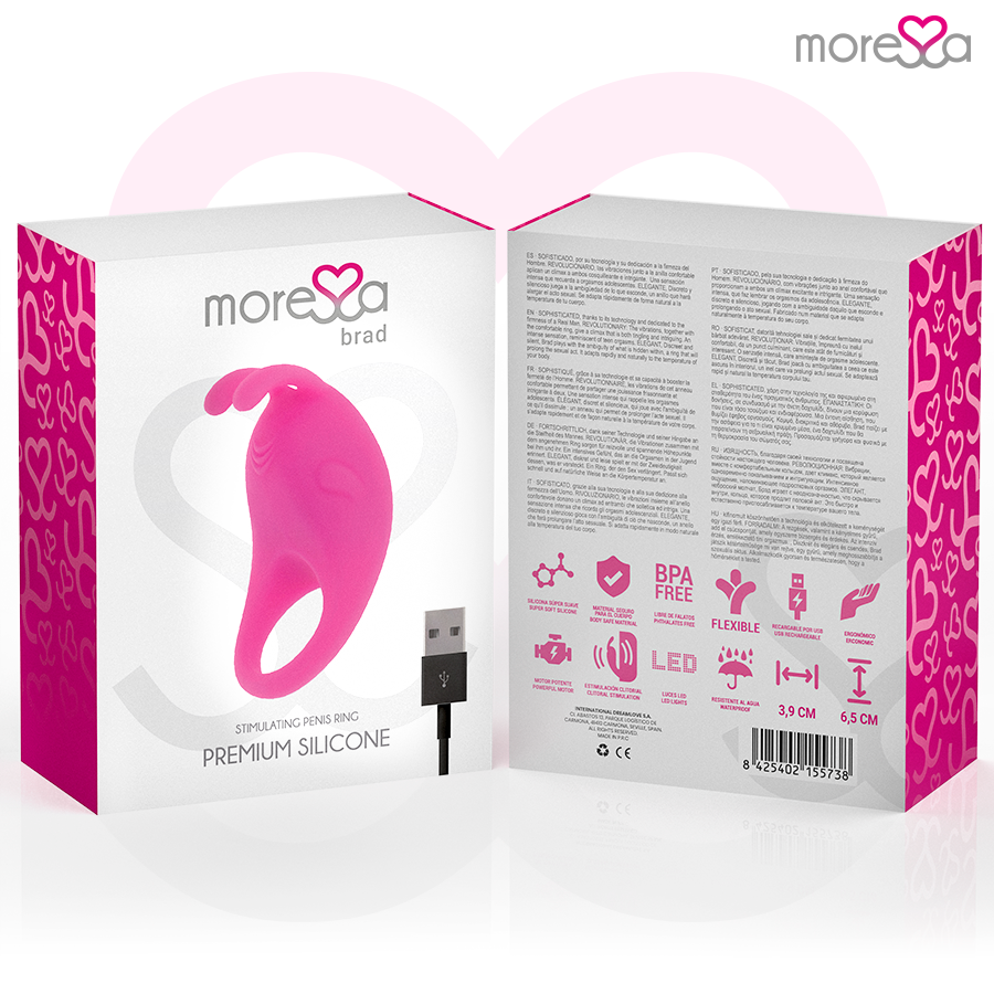MORESSA - BRAD PREMIUM SILIKON WIEDERAUFLADBAR ROSA – Erotik-Zubehör Bild 7