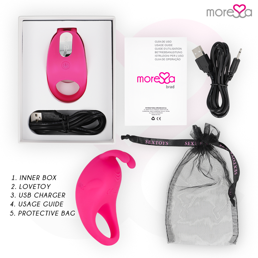 MORESSA - BRAD PREMIUM SILIKON WIEDERAUFLADBAR ROSA – Erotik-Zubehör Bild 6