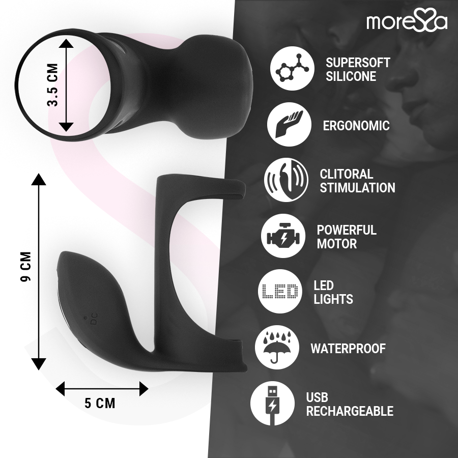 MORESSA - BRANDON VIBRATORRING MIT ABDECKUNG hochwertiges Sextoy bei Secret Pulse