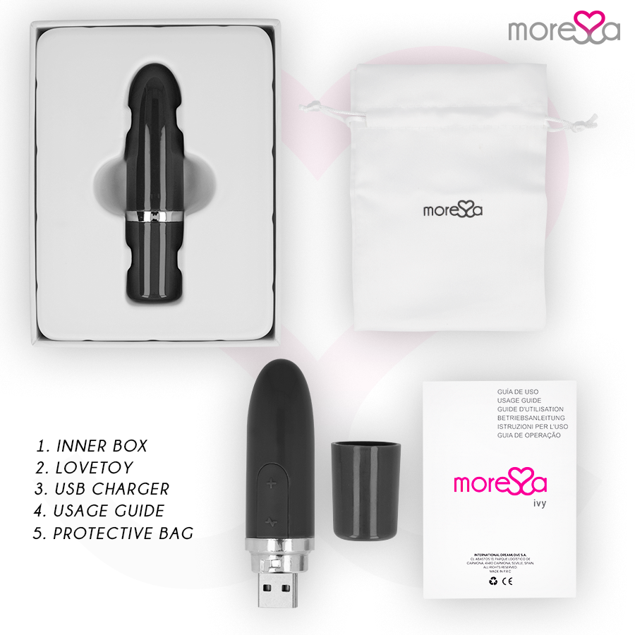 MORESSA - IVY VIBRATOR STIMULATOR REISE SCHWARZ Vibrator diskret online kaufen