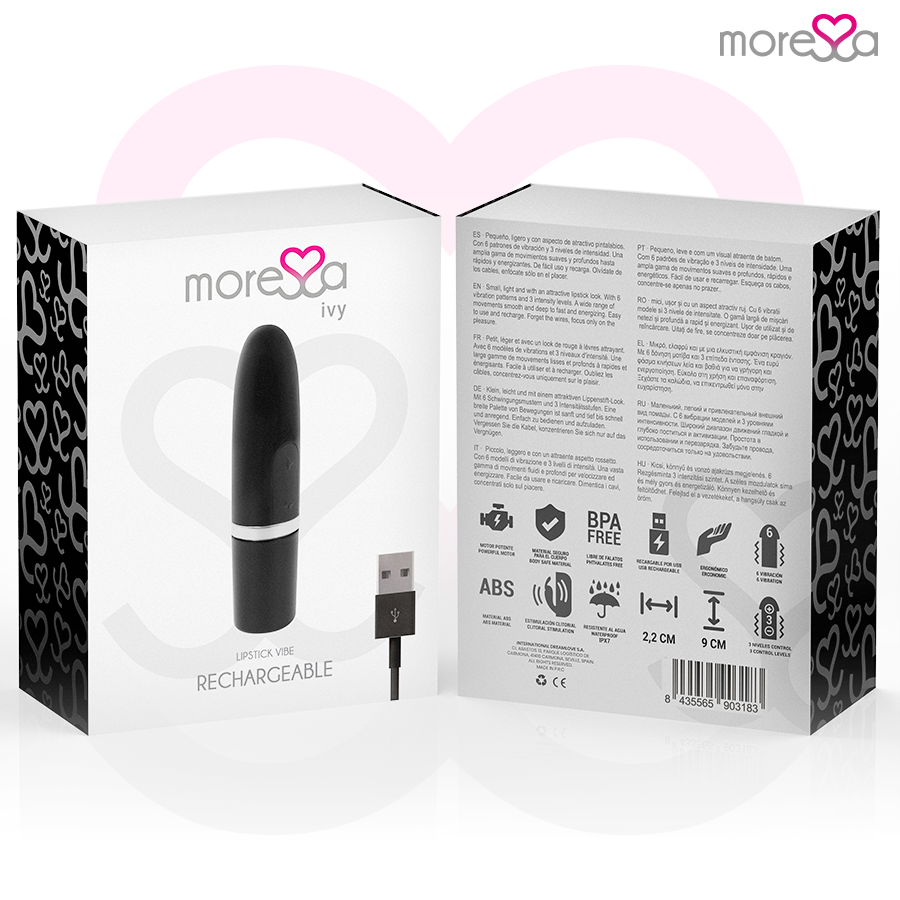 MORESSA - IVY VIBRATOR STIMULATOR REISE SCHWARZ für intensive Stimulation und Self-Love