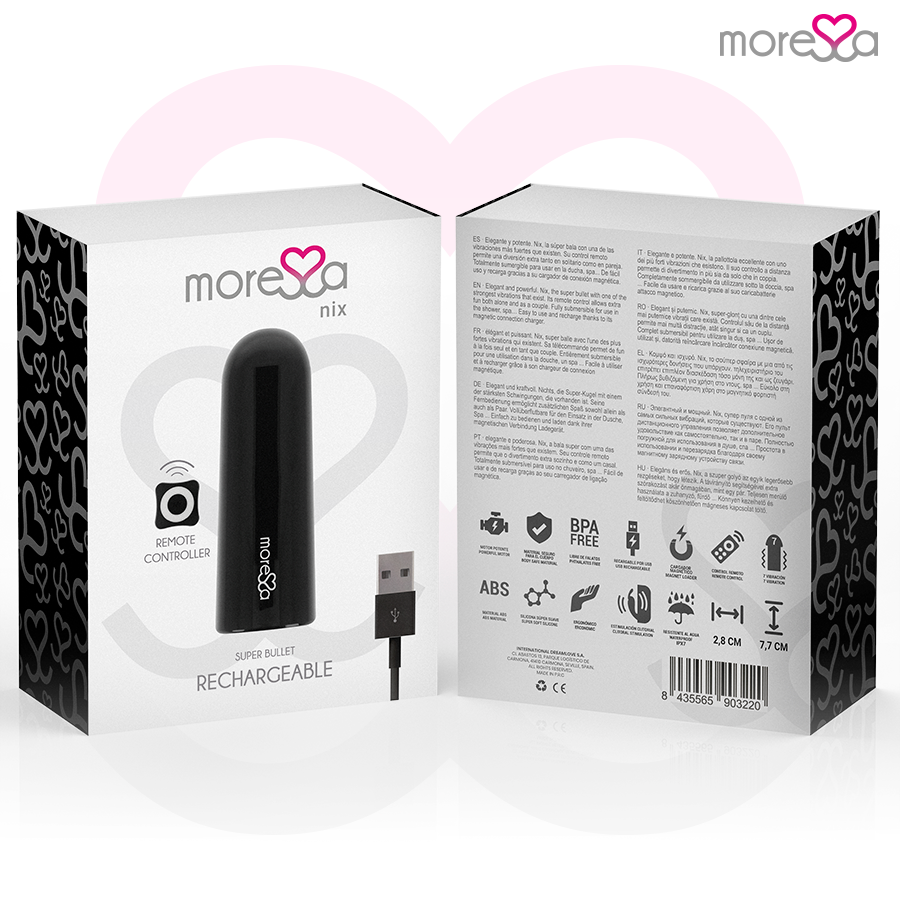 MORESSA - NIX VIBRATOR FERNBEDIENUNG SCHWARZ für intensive Stimulation und Self-Love