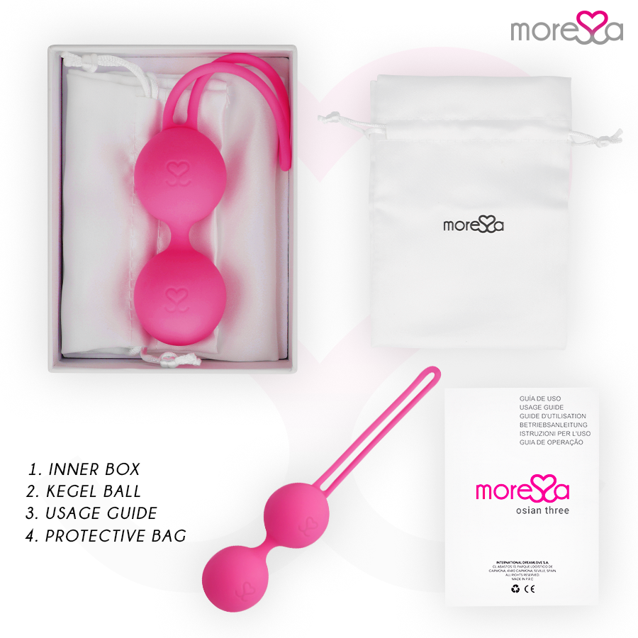 Chinesischen Kugeln SET PREMIUM ROSA SILIKON Set Produktansicht